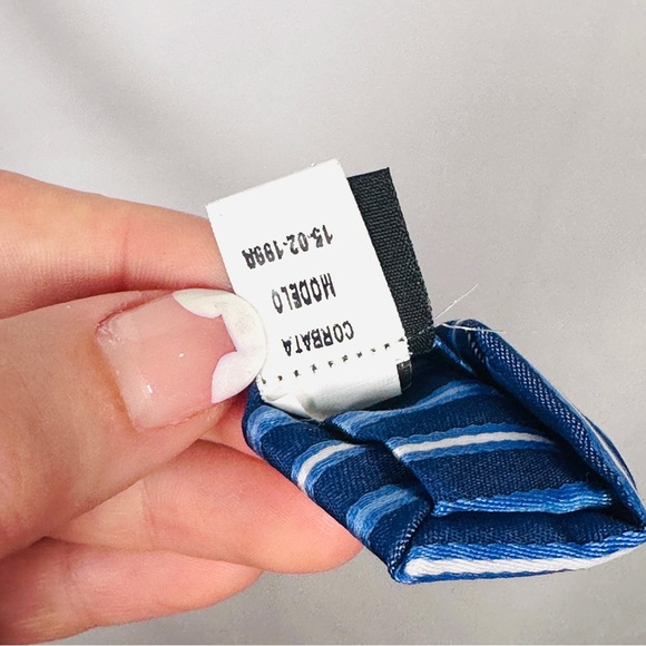 Oscar de la Renta Blue Striped Polyester Tie Vintage Businesscore Classic - Picture 8 of 8